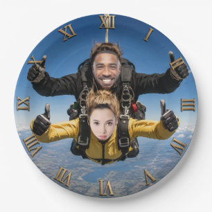 Parachute Jump Photo Gift Skydiving Face Swap Paper Plate
