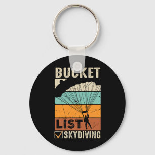 Parachute Jump Skydiver Instructor Bucket Lists Sk Key Ring