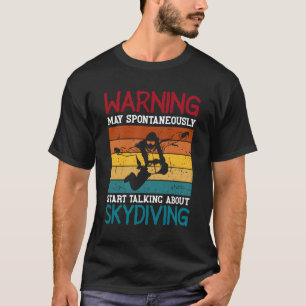Parachute Jumper Extreme Sports Skydiving Retro Sk T-Shirt