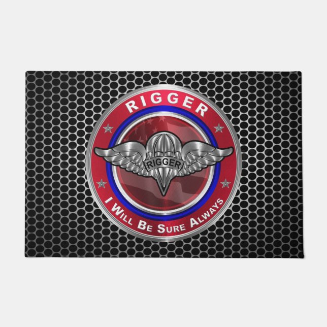 Parachute Rigger-Amazing Airborne Soldiers   Doormat (Front)