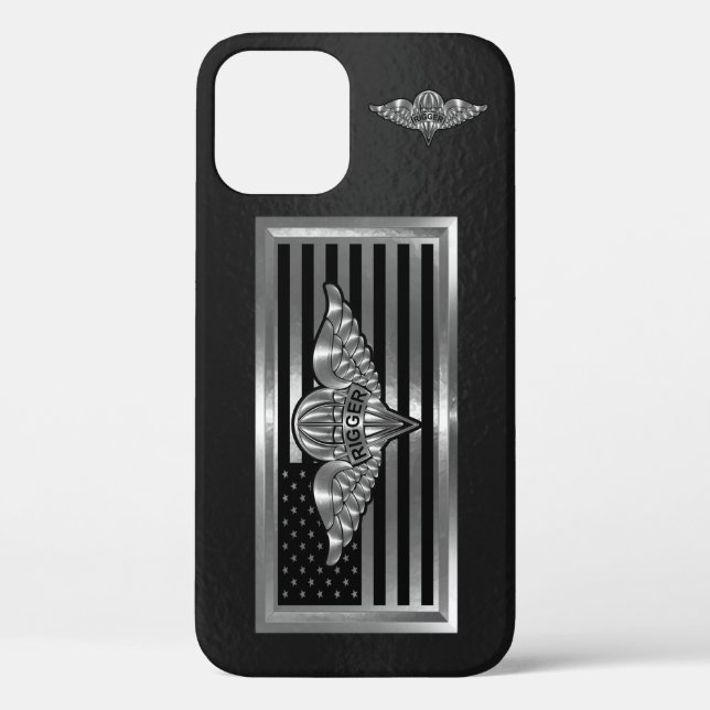 Parachute Rigger Customised Steel Flag Case-Mate iPhone Case (Back)