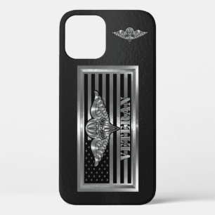 Parachute Rigger Veteran Steel Flag  iPhone 12 Case