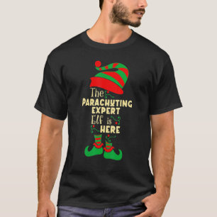Parachuting Expert Elf Christmas Matching Family C T-Shirt