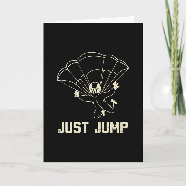 Parachuting Just Jump Card (Front)