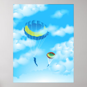 Parachuting Poster