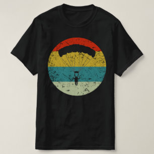 parachuting  retro vintage  silhouette 70s T-Shirt