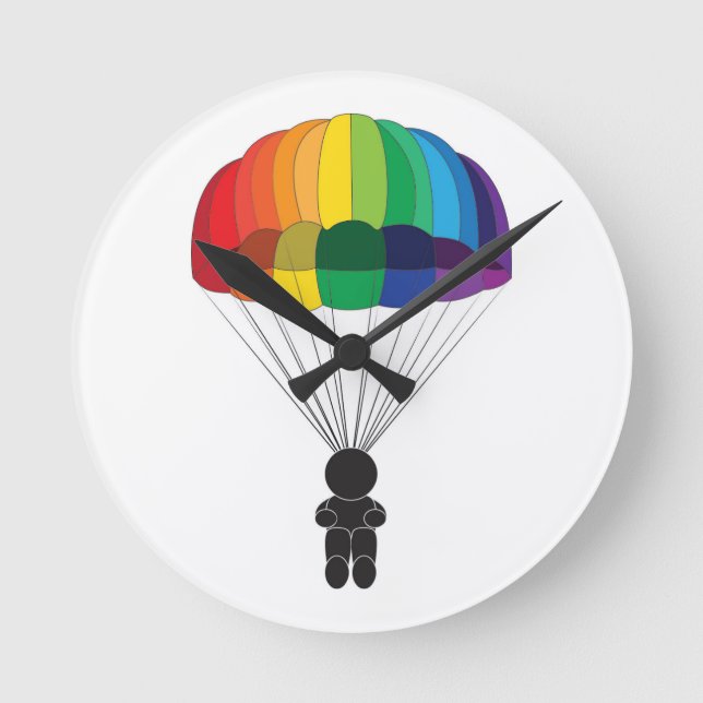Parachuting Round Clock (Front)