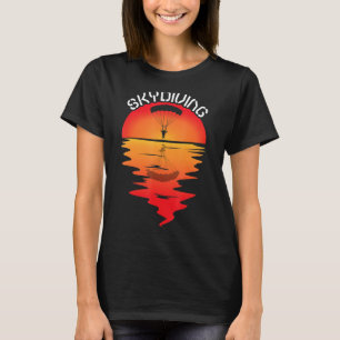 Parachuting Skydiver Vintage Sunset Parachutist Sk T-Shirt