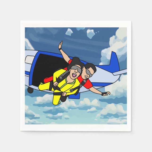 Parachuting Skydiving Free Fall Napkin (Front)
