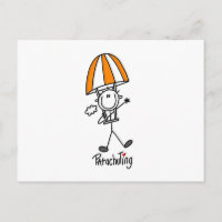 Parachuting Stick Figure