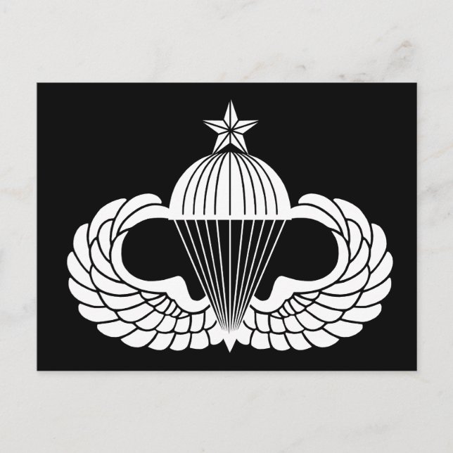 Parachutist badge, Senior Postcard (Front)