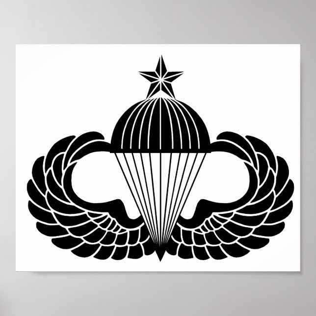 Parachutist badge, Senior Poster (Front)