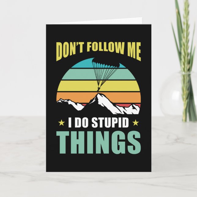 Parachutist Parachute Card (Front)