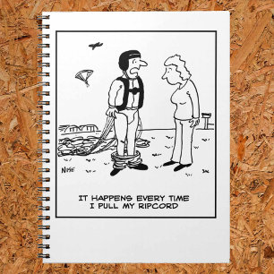 Parachutist Skydiving by Parachute has Problem Notebook