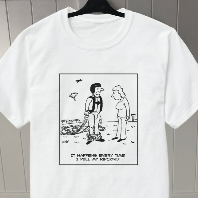 Parachutist Skydiving by Parachute has Problem T-Shirt (Creator Uploaded)