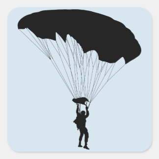 Parachutist Square Sticker