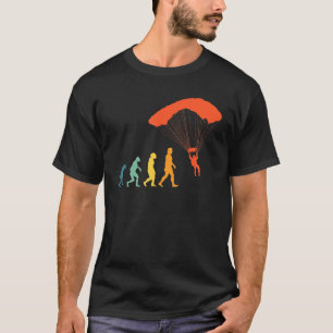 Parachutists Evolution Retro Parachute Skydive Vin T-Shirt