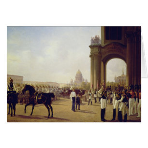 Parade at the Palace Square in St. Peterburg
