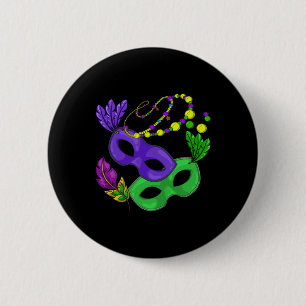Parade Beads Carnival Masquerade Women Gift Mardi 6 Cm Round Badge