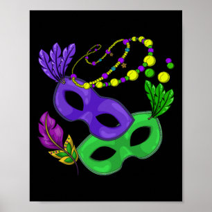 Parade Beads Carnival Masquerade Women Gift Mardi Poster