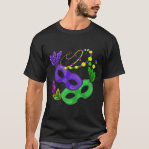 Parade Beads Carnival Masquerade Women Gift Mardi  T-Shirt
