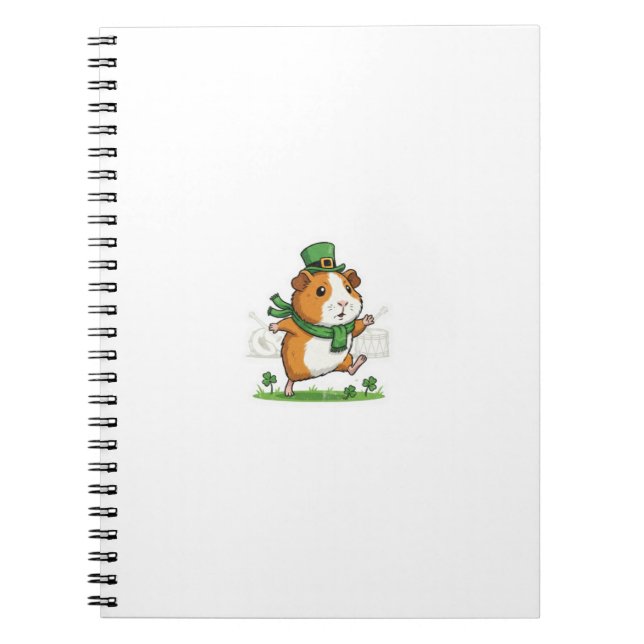 Parade Fan Guinea Pig St.Patrick's Day Notebook (Front)