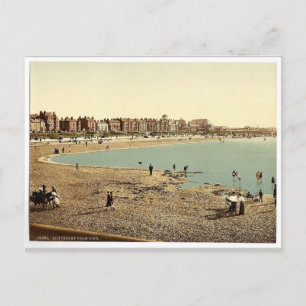 Parade (i.e., promenade) from the pier, Southport, Postcard