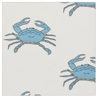 Parade of Blue Crabs Fabric