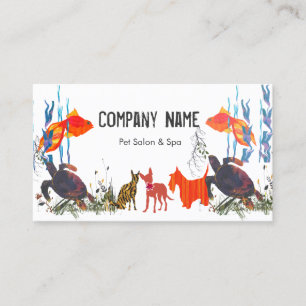 Parade of Pets  Fish Cat Dog Pet Care Appointment Card