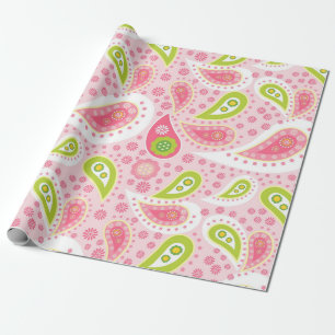 Parade of Pink Paisley Wrapping Paper