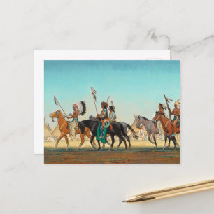 Parade of Warriors by Maynard Dixon Holiday Postcard