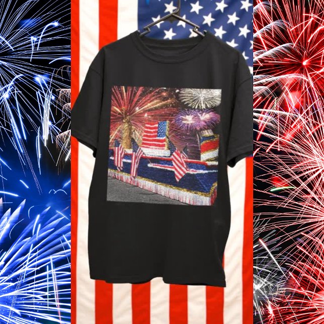 Parade with Statue of Liberty Float and Flag T-Shirt (Parade with Statue of Liberty Float and Flag Unisex T-Shirt)