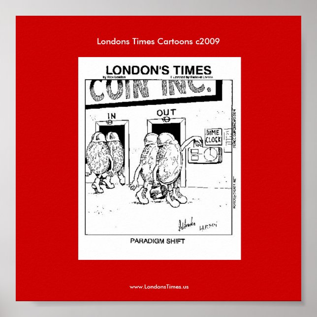 Paradigm Shift Funny Cartoon Rick London Poster (Front)