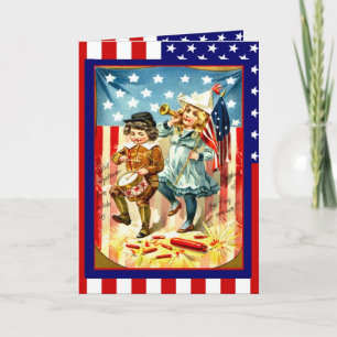 Parading on the 4th of July Card