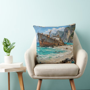 Paradise and Rust Cushion