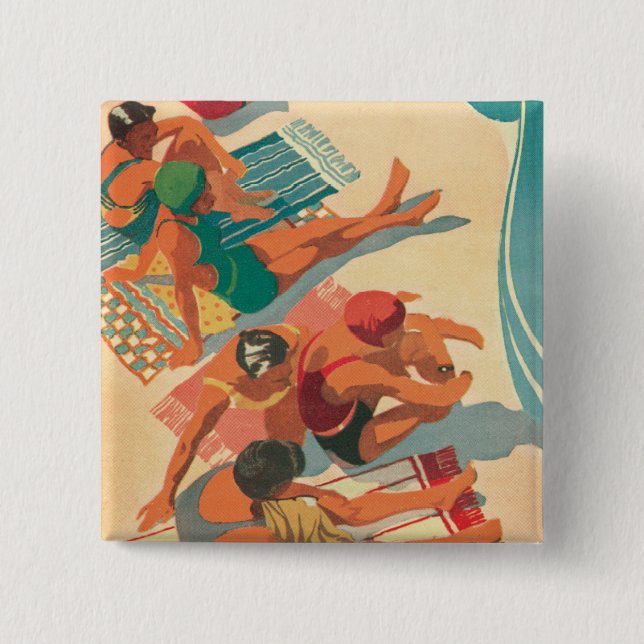 Paradise Beach Club 15 Cm Square Badge (Front)