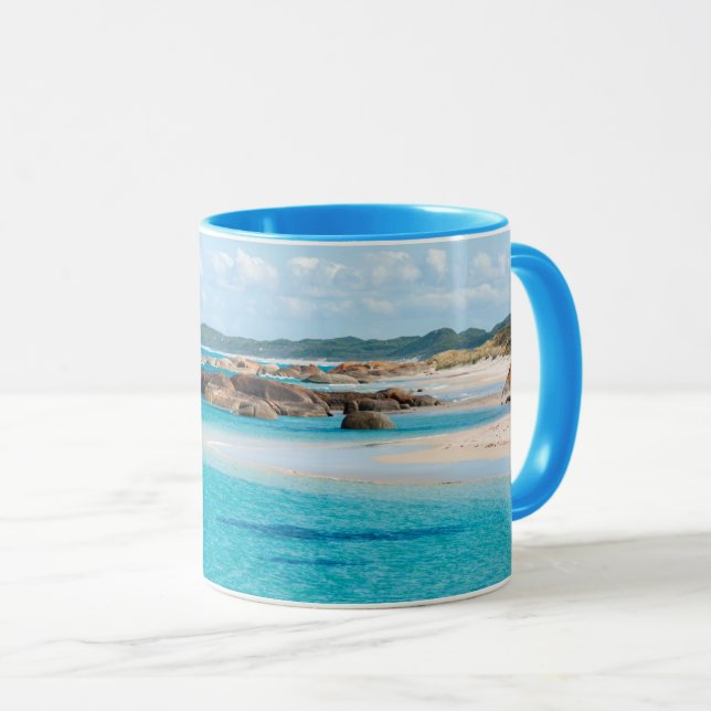 Paradise Beach Emerald Sea Greens Pool Australia Mug (Front Right)