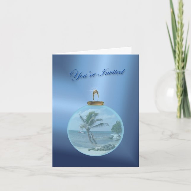 Paradise Beach Holiday Invitation (Front)