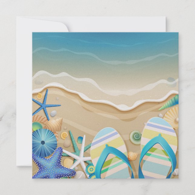 Paradise Beach Invitation (Front)