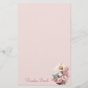 Paradise Beach Lighthouse Stationery