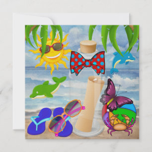 Paradise Beach Message in a Bottle - SRF Invitation
