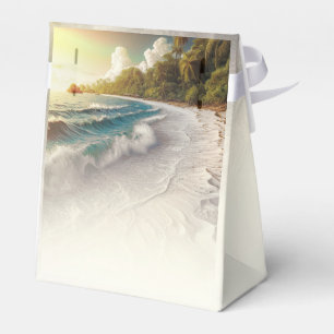 Paradise Beach Sunset Coastal Wedding  Favour Box