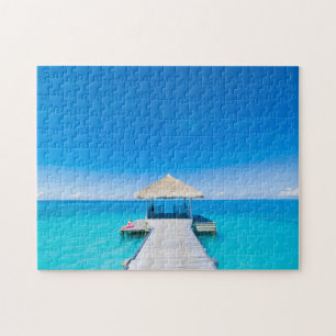 Paradise Beach Tropical Resort, Maldives Jigsaw Puzzle