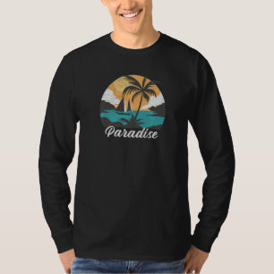 Paradise Beach Vacation Summer Palm Tree Nature Vi T-Shirt