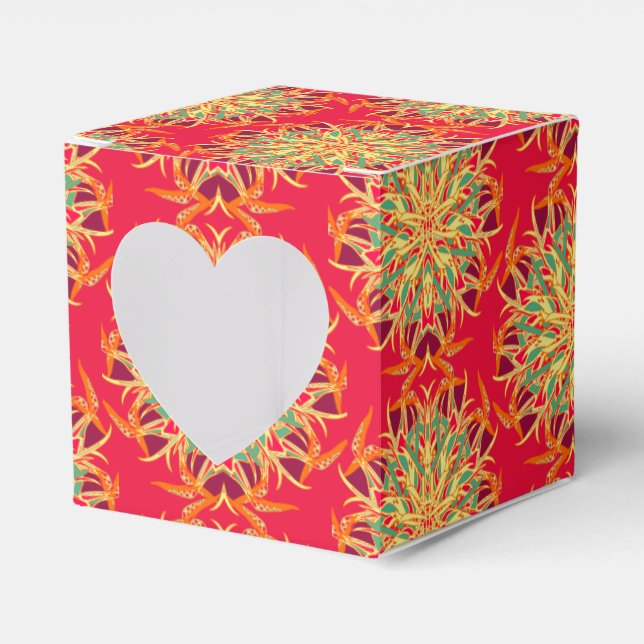 Paradise Bird Orchid  Favour Box (Front Side)