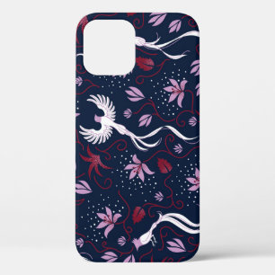 Paradise Birds: Blossoming Vintage Pattern. iPhone 12 Case