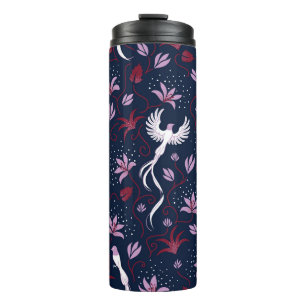 Paradise Birds: Blossoming Vintage Pattern. Thermal Tumbler
