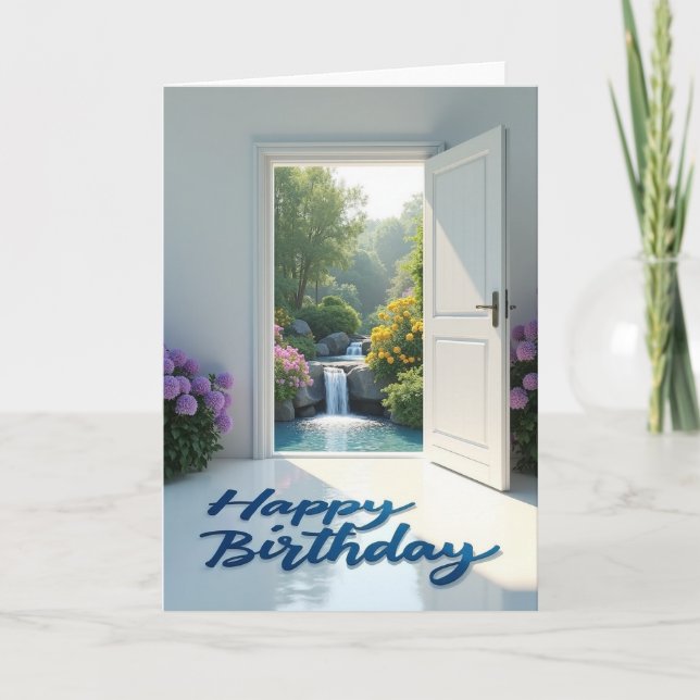Paradise Birthday Scene Card (Front)
