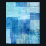 'Paradise' Blue Abstract Art Poster Print<br><div class="desc">The image used to create this product is an abstract design by T30 Gallery.</div>