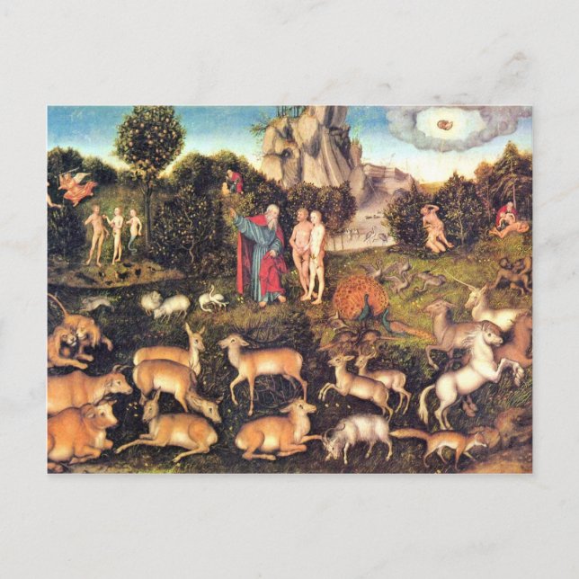 Paradise By Cranach D. Ä. Lucas (Best Quality) Postcard (Front)
